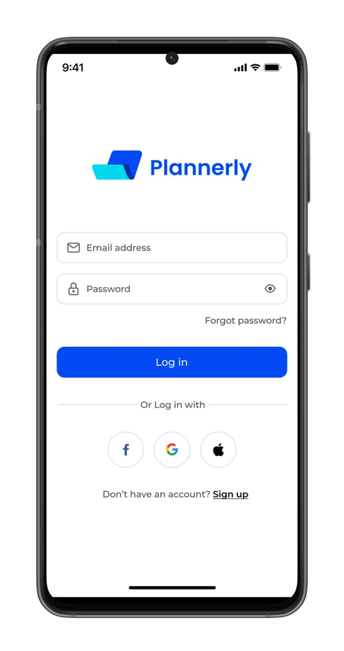 Plannerly mobile planning application